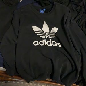 Large Adidas Sweater. All black, white logo